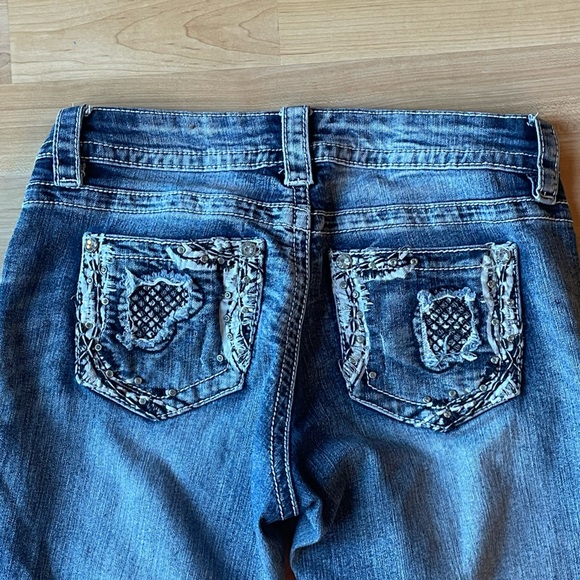 Y2K illegal jeans studded low rise capris - Picture 10 of 12